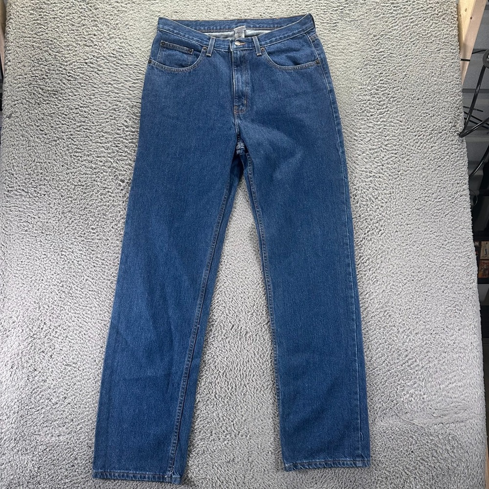 PBX Basics Jeans Men's 34x34 Blue Cotton Denim Straight Workwear Travel Utility